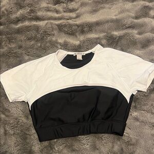 Forever 21 Black and White Crop Top